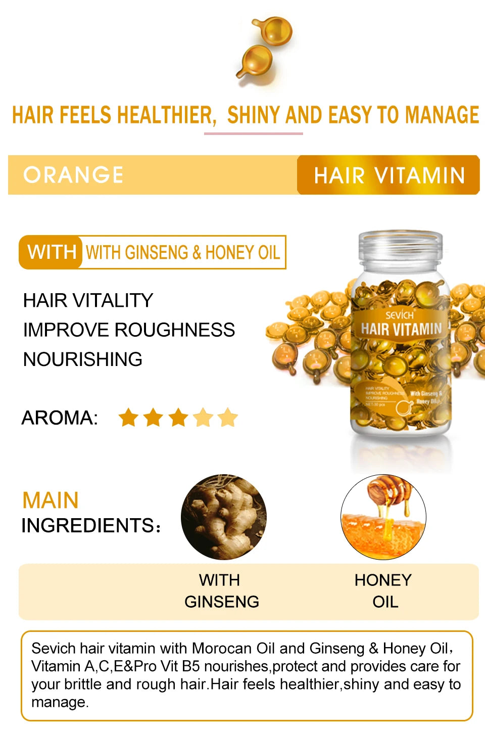 Sevich HairGlow™ Vitamin Capsules — Beauty & Health Hair Care Product