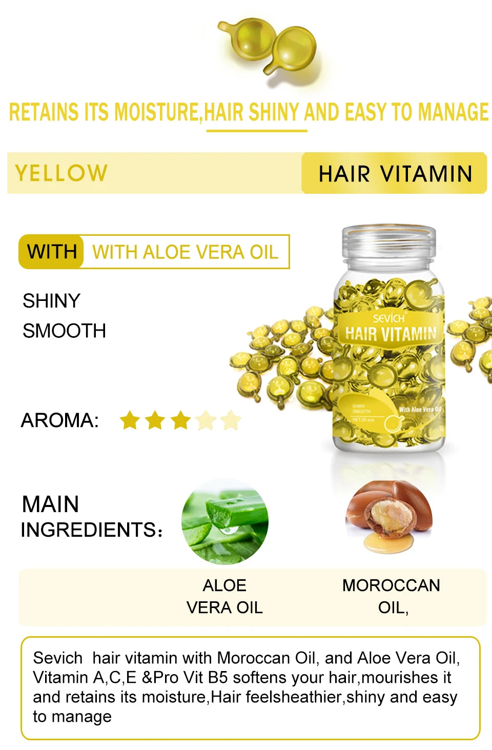 Sevich HairGlow™ Vitamin Capsules — Beauty & Health Hair Care Product