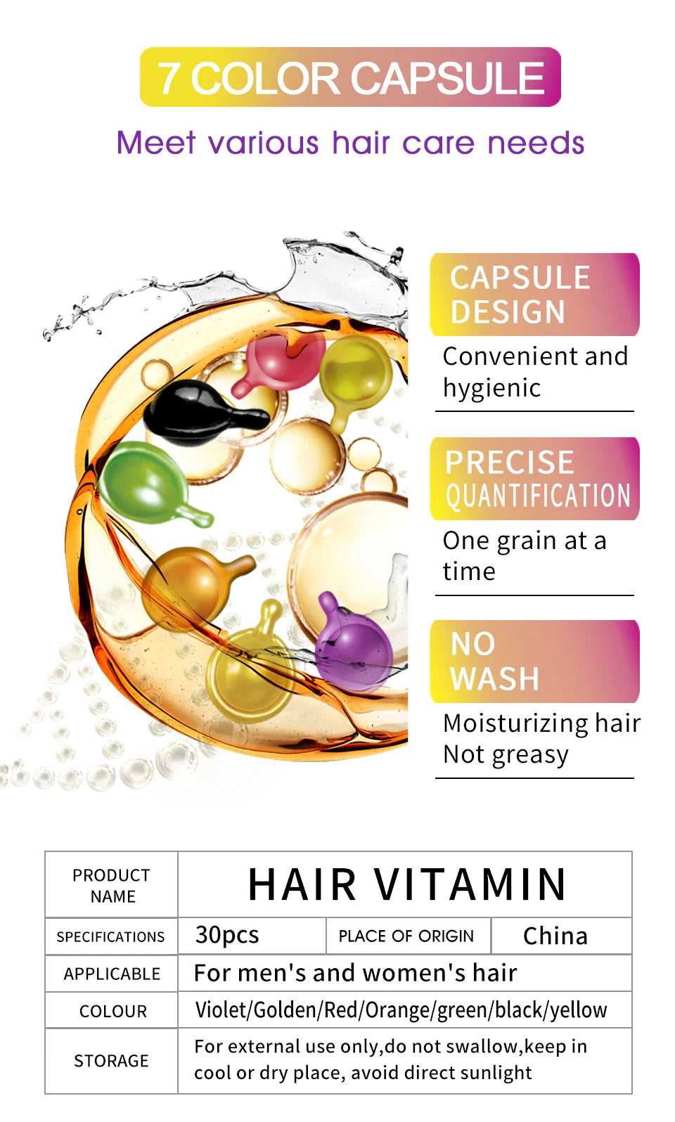Sevich HairGlow™ Vitamin Capsules — Beauty & Health Hair Care Product