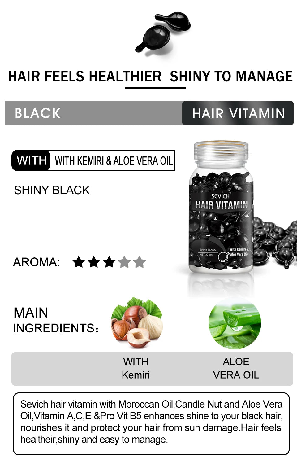 Sevich HairGlow™ Vitamin Capsules — Beauty & Health Hair Care Product